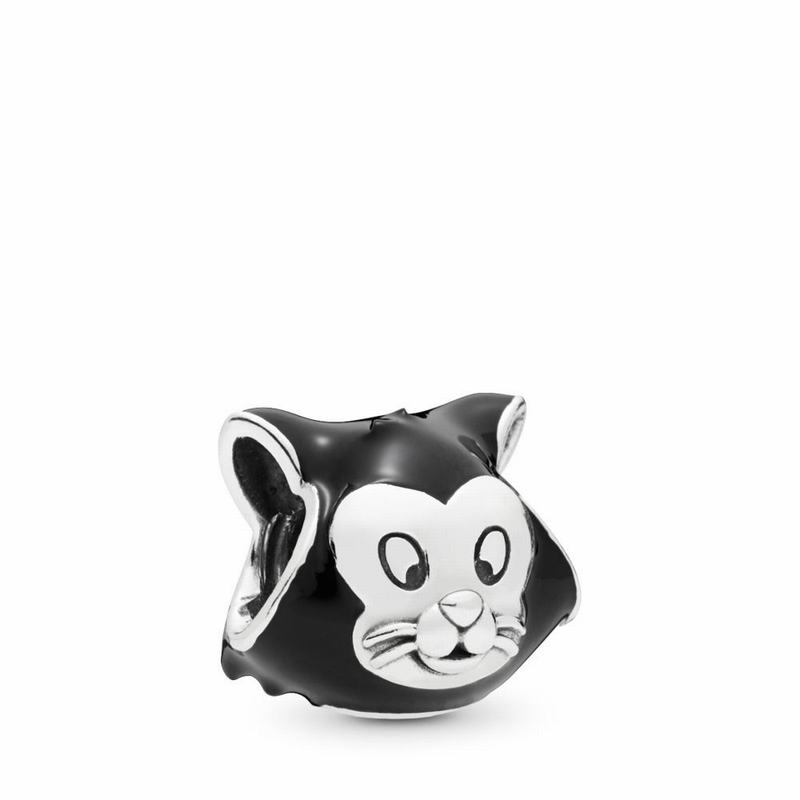 Pandora Disney Figaro Portrait Charm, Black Enamel Silver Egypt MT2870413